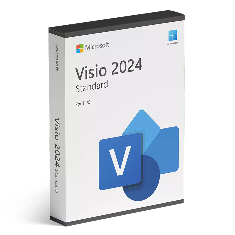 Visio Standard 2024 – Binds to MS Account